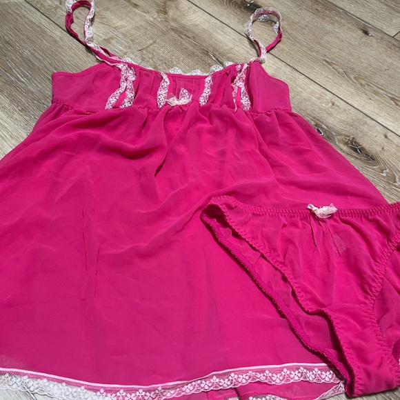 Victoria's Secret Other - Victoria Secrets Pink Medium Lingerie set w/ matching underwear
